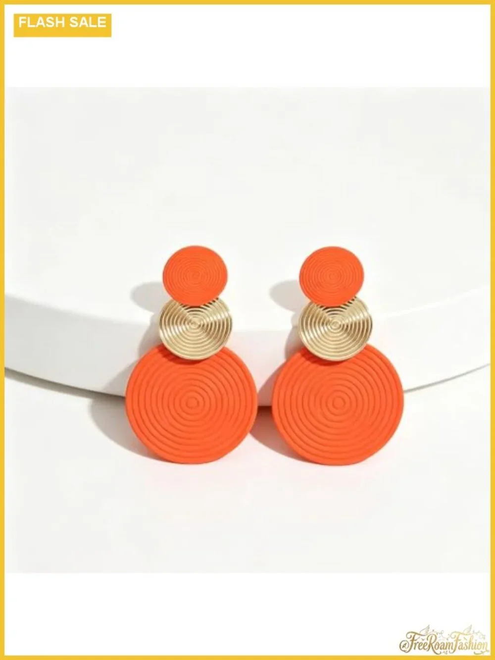 Bohemian Round Disc Dangle Drop Earrings Zinc French Wire Lightweight Statement